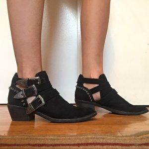 Dolce Vita Spur Triple Buckle Western Booties